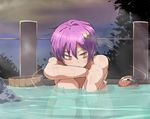  bathing bucket daitoutei heart komeiji_satori looking_at_viewer nude onsen pink_hair red_eyes sitting solo steam third_eye touhou wet wooden_bucket 