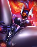  alternate_costume bodysuit breasts covered_nipples cum cum_in_clothes dj_sona ebluberry heart helmet hexagon holographic_interface large_breasts league_of_legends long_hair lying on_back red_hair solo sona_buvelle spread_pussy_under_clothes through_clothes very_long_hair 