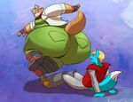  anthro big_butt blue_fur boots butt canine duo fox fox_mccloud fur huge_butt hyper hyper_butt kazecat male male/male mammal nintendo overweight star_fox thick_thighs video_games wide_hips 