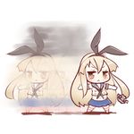  :&lt; afterimage animated animated_gif blonde_hair chibi comic coroha elbow_gloves gloves kantai_collection long_hair motion_blur shimakaze_(kantai_collection) solo striped striped_legwear thighhighs 