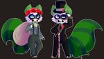  bright_eyes clothing duo happy_tree_friends hat lifty looking_at_viewer makeup male mammal shifty 
