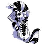  2014 black_and_white book cutie_mark equine female friendship_is_magic jar mammal mohawk monochrome my_little_pony mykegreywolf neck_rings piercing solo stripes zebra zecora_(mlp) 