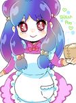  apron chibi food hoshino_lala purple_hair ranma_1/2 red_eyes shampoo_(ranma_1/2) 