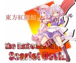  bat_wings blue_eyes braid hat izayoi_sakuya knife lavender_hair mary_janes multiple_girls numako red_eyes remilia_scarlet shoes short_hair silver_hair touhou twin_braids wings 