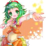  bad_id bad_pixiv_id collar efu goggles goggles_on_head green_eyes green_hair gumi headphones short_hair skirt smile solo star vocaloid wrist_cuffs 