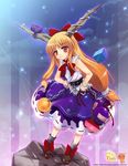  chain hanao_(kuma-tan_flash!) highres horns ibuki_suika long_hair orange_eyes orange_hair solo touhou 