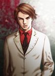  bad_id bad_pixiv_id highres jacket konoe_(fogtracks) male_focus necktie realistic red_hair solo umineko_no_naku_koro_ni ushiromiya_battler 