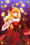  bad_id bad_pixiv_id beatrice blonde_hair blue_eyes bow choker dress flower long_hair nobicco pink_bow ribbon solo umineko_no_naku_koro_ni 