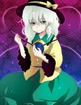  crying crying_with_eyes_open green_eyes hat holding_needle komeiji_koishi machiko_(beard) needle sewing solo tears thread touhou 