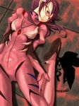  bad_id bad_pixiv_id bodysuit error glasses kuronuko_neero lying makinami_mari_illustrious neon_genesis_evangelion pink_bodysuit plugsuit rebuild_of_evangelion solo 