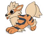  ambiguous_gender arcanine canine dog feral fur lying mammal nintendo plain_background plushie pok&eacute;mon posexe smile solo tongue video_games white_background 