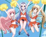  3girls cheerleader cheerleaders hakamada_hinata misawa_maho multiple_girls nagatsuka_saki pom_poms poms_poms ro-kyu-bu! rou-kyuu-bu! 