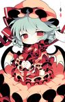  bad_id bad_tumblr_id bat_wings blue_hair blush bow chibi frilled_shirt frilled_shirt_collar frilled_sleeves frills hat hat_ribbon kyou_(nekoneko) looking_at_viewer mob_cap puffy_short_sleeves puffy_sleeves red_bow red_eyes red_ribbon remilia_scarlet ribbon shirt short_hair short_sleeves solo_focus too_many too_many_frills touhou wings wrist_cuffs 