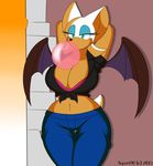 2015 anthro bat big_breasts breasts cleavage clothed clothing female mammal rouge_the_bat sega sonic_(series) supersonicrulaa wings 