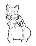  anthro anus bat big_butt black_and_white blue_eyes breasts butt damian_hodge female huge_butt hyper hyper_butt intersex invalid_tag mammal monochrome nipples plain_background presenting presenting_hindquarters rouge_the_bat sega solo sonic_(series) wide_hips 