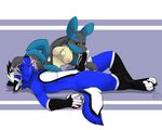  anthro balls breasts canine cum cum_in_mouth cum_inside female fingering knot licking lucario lying male mammal masturbation nintendo nipples oral paws penis pok&eacute;ball pok&eacute;mon red_eyes saliva tongue tongue_out trainer video_games wolf 