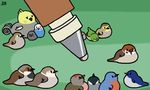  ambiguous_gender animated avian bird birdcheese black_eyes bluebird chickadee cockatiel cute parakeet pen 