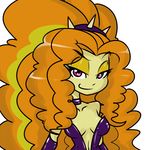  adagio_dazzle_(eg) breasts collar elbow_gloves equestria_girls female gloves hair_band half-closed_eyes human looking_at_viewer mammal my_little_pony plain_background reiduran rubber smile solo white_background 