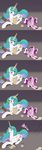  2015 animated coffee equine female feral friendship_is_magic horn mammal my_little_pony princess_cadance_(mlp) princess_celestia_(mlp) silfoe winged_unicorn wings 