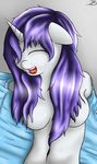  2015 anthro breasts dream_breaker equine female friendship_is_magic fur hair horn horse long_hair mammal my_little_pony pony purple_hair rarity_(mlp) solo unicorn white_fur 