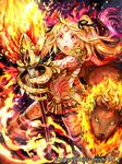  bad_id bad_pixiv_id broom character_request company_name dragon_tactics fang fire ichinose777 long_hair markings midriff navel official_art open_mouth 