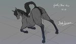  all_fours anatomically_correct anatomically_correct_pussy anus bent_over delta.dynamics equine female feral horse looking_back mammal pussy pussy_juice solo unfinished 