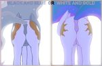  anus arareroll blue_fur blue_hair cutie_mark english_text equine female friendship_is_magic fur hair horse mammal my_little_pony nude pony princess_celestia_(mlp) princess_luna_(mlp) pussy royalty teats text two_tone_hair white_fur wings 