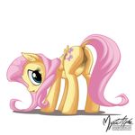  2015 anus butt equine female feral fluttershy_(mlp) friendship_is_magic mammal my_little_pony mysticalpha pegasus pussy solo wings 