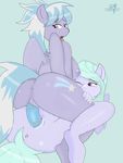  anthro anus big_breasts blue_hair breasts cloud_chaser_(mlp) dildo double_dildo equine feathers female female/female flitter_(mlp) friendship_is_magic fur hair hooves insertion long_hair looking_back mammal my_little_pony nipples one_eye_closed open_mouth pegasus penetration purple_eyes purple_fur pussy pussy_juice sex_toy skyearts tongue tongue_out two_tone_hair vaginal vaginal_insertion vaginal_penetration wings 