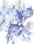  79inko ^_^ ^o^ blue_hair bow cirno closed_eyes crystal drawr dress hair_bow hat holding_hands ice ice_wings letty_whiterock multiple_girls open_mouth puffy_short_sleeves puffy_sleeves purple_hair shoes short_hair short_sleeves smile snowflakes socks touhou wings 