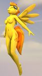  2015 3d anthro anthrofied barefoot breasts cgi cutie_mark equine eyewear female friendship_is_magic fur generalthunderbat goggles hair mammal my_little_pony navel nipples nude open_mouth orange_hair pegasus pinup pose pussy r34 smile solo source_filmmaker spitfire_(mlp) thunderbat two_tone_hair wings wonderbolts_(mlp) yellow_fur 