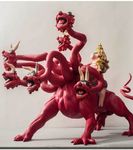 animal_(character) blonde_hair bracelet demon dragon emilio_rangel female goblet hair horn invalid_tag jewelry makeup male mammal miss_piggy multihead muppet necklace nude ornate_hair overweight porcine red_hair scalie sculpture solo tongue whore_of_babylon 