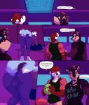  &lt;3 anthro bowling_ball bulge butt canine clothed clothing comic dialogue english_text facial_hair fox goatee group jewelry male mammal muscular muscular_male necklace open_mouth seibear shirt smile standing tank_top text 