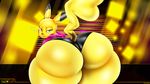  abstract_background anthro bedroom_eyes big_butt butt clothing female fur hair half-closed_eyes looking_at_viewer looking_back mammal nintendo panties pikachu pok&eacute;mon raised_tail rear_view smile solo underwear video_games yellow_fur zandolaf 