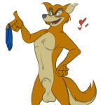  &lt;3 animal_genitalia anthro balls big_balls canine claws clothing disney don_karnage front_view fully_sheathed hand_on_hip holding_object holding_underwear looking_away male mammal nikolai-the-wolfdog nude open_mouth pointing red_wolf sheath simple_background solo standing talespin underwear unknown_artist white_background wolf 
