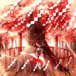  artist_name ascot backlighting bad_id bad_pixiv_id bow brown_hair cherry_blossoms closed_eyes cui_(jidanhaidaitang) dappled_sunlight dated detached_sleeves fence forest frilled_bow frills hair_bow hair_tubes hakurei_reimu happy highres legs light_particles light_rays long_hair nature open_mouth petals red_skirt ribbon-trimmed_skirt ribbon-trimmed_sleeves ribbon_trim rope shimenawa shoes sitting skirt smile solo sunlight teeth torii touhou white_rope wind 
