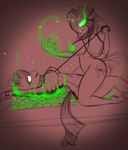  2015 anthro anthrofied areola blood bound breasts burning claws collar cutie_mark duo equine fan_character female flesh friendship_is_magic glowing glowing_eyes gore green_eyes hair horn jrvanesbroek leash magic mammal my_little_pony nipples nude rarity_(mlp) red_theme scar unicorn 
