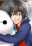  bad_id bad_pixiv_id baymax big_hero_6 black_hair grin hiro_hamada kanapy robot smile 