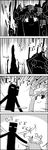  aura comic commentary crescent crescent_hair_ornament enderman flapping greyscale hair_ornament hat highres minecraft mob_cap monochrome no_humans patchouli_knowledge smile summoning tani_takeshi touhou translated yukkuri_shiteitte_ne 