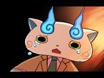  crying crying_with_eyes_open formal komasan letterboxed necktie no_humans open_mouth solo suit taiyou_ni_hoeru_zura tears upper_body youkai youkai_watch 