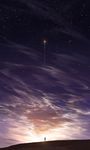  cloud highres kklaji008 original scenery silhouette sky solo standing star_(sky) starry_sky 