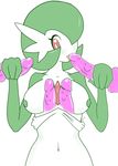  2015 anthro breasts ditto erection eyelashes female gardevoir glans green_hair green_nipples group hair holding_penis humanoid humanoid_penis licking male navel nintendo nipples nude open_mouth penis pok&eacute;mon red_eyes ricocake smile titfuck tongue tongue_out video_games 