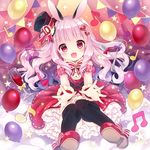  :d album_cover animal_ears armband balloon bangs beamed_eighth_notes bow bunny_ears cover cup detached_sleeves dress drinking_glass eighth_note fork frilled_dress frills hair_ornament hat heart heart_hair_ornament knees_together_feet_apart lolita_fashion long_hair looking_at_viewer mini_hat mini_top_hat musical_note open_mouth original pink_hair quarter_note red_eyes shoe_bow shoes sitting smile solo spoon top_hat wasabi_(sekai) wine_glass 