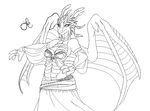  anthro belly_dancer dragon female lolopan solo wings 