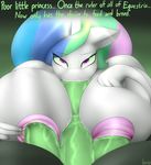  2015 animal_genitalia anthro anthrofied big_breasts breasts dialogue dickgirl dickgirl/female duo english_text equine female friendship_is_magic fur hair horn horsecock huge_breasts hyper hyper_breasts hyper_penis intersex intersex/female intersex_pov lamiaaaa mammal mind_control multi_cock multicolored_hair my_little_pony nipple_penetration nipples oral penis princess_celestia_(mlp) purple_eyes text triple_penetration unicorn white_fur 