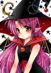  bat_wings growlanser growlanser_iii hat long_hair pink_hair pointy_ears raimy riko_(kujira215) shiny shiny_skin solo star starry_background very_long_hair white_background wings witch_hat yellow_eyes 