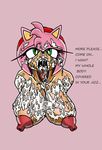  amy_rose anthro big_breasts big_nipples breasts bukkake cum cum_everywhere cum_on_breasts damian_hodge excessive_cum female huge_breasts hyper hyper_breasts messy nipples orgasm plain_background sega solo sonic_(series) text tongue tongue_out 