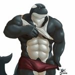  anthro bin bulge cetacean clothing male mammal marine muscles nalkhan orca underwear whale 
