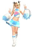  1girl absurdres blonde_hair blue_eyes cheerleader dead_or_alive highres marie_rose solo tecmo 