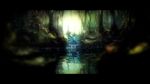  bad_id bad_pixiv_id blurry cirno dark forest letterboxed light lm7_(op-center) nature reflection solo sunlight touhou 